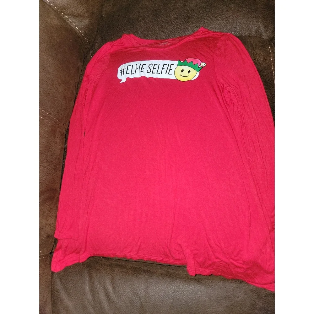 Justice holiday Christmas elfie selfie‎ emoji top and leggings size 10